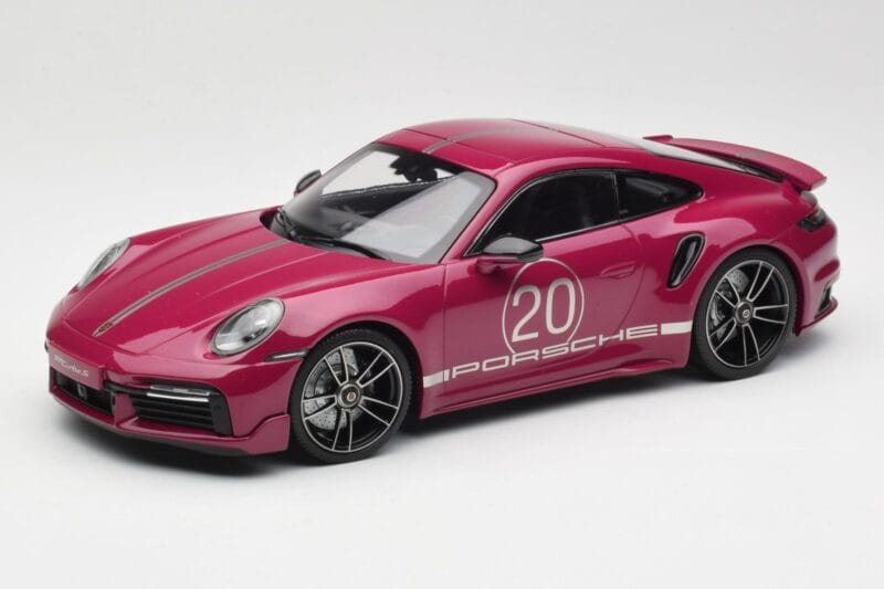 Porsche 911 992 Turbo S Sport Design Package Punane Minichamps 1:18 155069172 Metall