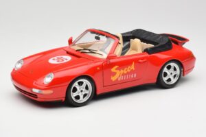Porsche 911 993 Carrera Kabriolett Punane Bburago 1:18 3090 Metall