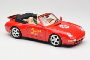 Porsche 911 993 Carrera Kabriolett Punane Bburago 1:18 3090 Metall - pilt 6/8
