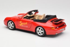 Porsche 911 993 Carrera Kabriolett Punane Bburago 1:18 3090 Metall - pilt 7/8