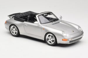 Porsche 911 993 Carrera Kabriolett Hõbe Bburago 1:18 18-12039 Metall - pilt 6/8