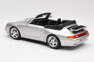 Porsche 911 993 Carrera Kabriolett Hõbe Bburago 1:18 18-12039 Metall - pilt 7/8