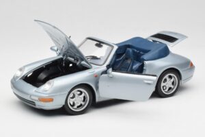 Porsche 911 993 Carrera Kabriolett Hõbedane Maisto 1:18 100299-M1 Metall - pilt 2/8