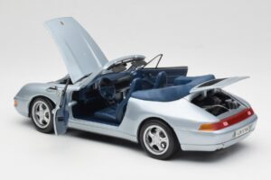 Porsche 911 993 Carrera Kabriolett Hõbedane Maisto 1:18 100299-M1 Metall - pilt 5/8