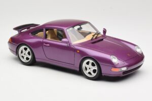 Porsche 911 993 Carrera Lilla Bburago 1:18 3060-M2 Metall - pilt 6/8