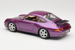 Porsche 911 993 Carrera Lilla Bburago 1:18 3060-M2 Metall - pilt 7/8