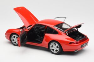 Porsche 911 993 Carrera Punane AUTOart 1:18 78132 Metall - pilt 5/8