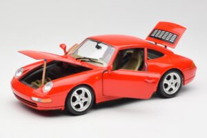 Porsche 911 993 Carrera Punane Bburago 1:18 3050 Metall - pilt 2/8