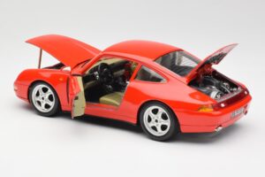 Porsche 911 993 Carrera Punane Bburago 1:18 3050 Metall - pilt 5/8