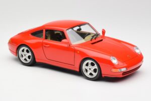 Porsche 911 993 Carrera Punane Bburago 1:18 3050 Metall - pilt 6/8