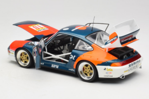 Porsche 911 993 GT2 #10 de Orleans / Saldana BPR Global GT Series 1996 UT Models 1:18 39632 Metall - pilt 5/8