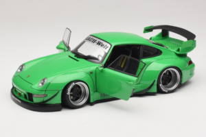 Porsche 911 993 RWB Roheline Gun Grey Wheels AUTOart 1:18 78151 Komposiit - pilt 2/8