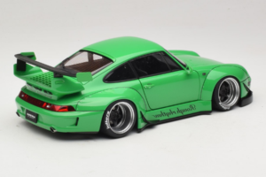 Porsche 911 993 RWB Roheline Gun Grey Wheels AUTOart 1:18 78151 Komposiit - pilt 3/8