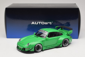 Porsche 911 993 RWB Roheline Gun Grey Wheels AUTOart 1:18 78151 Komposiit - pilt 8/8