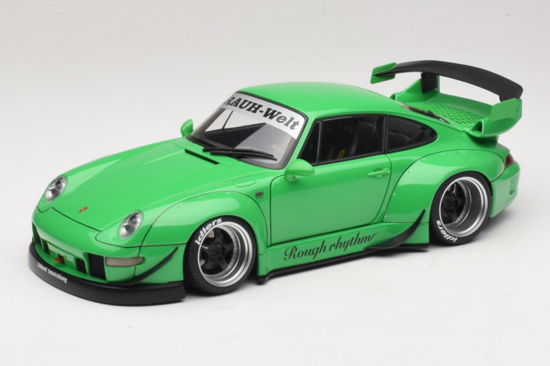 Porsche 911 993 RWB Roheline Gun Grey Wheels AUTOart 1:18 78151 Komposiit