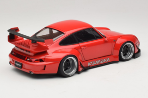 Porsche 911 993 RWB Punane Gun Grey Wheels AUTOart 1:18 78153 Komposiit - pilt 3/8