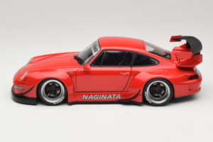 Porsche 911 993 RWB Punane Gun Grey Wheels AUTOart 1:18 78153 Komposiit - pilt 4/8