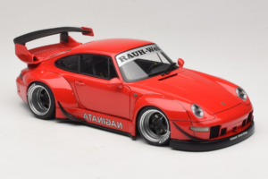 Porsche 911 993 RWB Punane Gun Grey Wheels AUTOart 1:18 78153 Komposiit - pilt 6/8