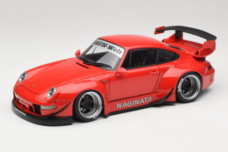 Porsche 911 993 RWB Punane Gun Grey Wheels AUTOart 1:18 78153 Komposiit