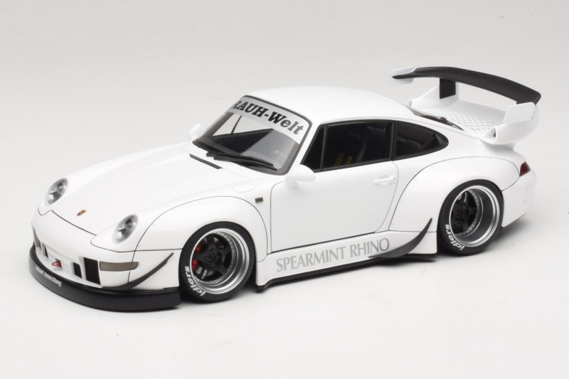 Porsche 911 993 RWB Valge Gun Grey Wheels AUTOart 1:18 78150 Komposiit