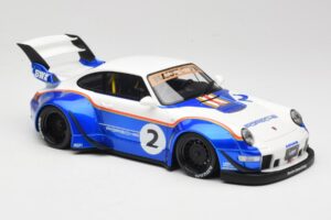 Porsche 911 993 RWB X Liberty Walk Valge Sinisega GT Spirit 1:18 GT530 Vaik - pilt 4/8