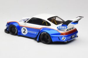 Porsche 911 993 RWB X Liberty Walk Valge Sinisega GT Spirit 1:18 GT530 Vaik - pilt 5/8