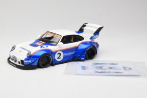 Porsche 911 993 RWB X Liberty Walk Valge Sinisega GT Spirit 1:18 GT530 Vaik - pilt 7/8
