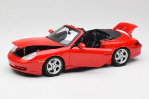 Porsche 911 996 Kabriolett Punane Gate 1:18 1051 Metall - pilt 2/8