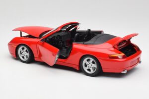 Porsche 911 996 Kabriolett Punane Gate 1:18 1051 Metall - pilt 5/8