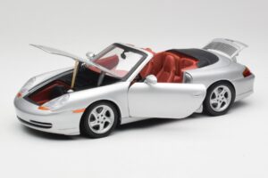 Porsche 911 996 Kabriolett Hõbe Gate 1:18 1052 Metall - pilt 2/8
