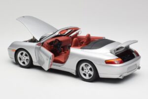 Porsche 911 996 Kabriolett Hõbe Gate 1:18 1052 Metall - pilt 5/8