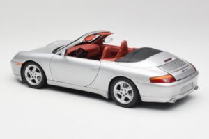 Porsche 911 996 Kabriolett Hõbe Gate 1:18 1052 Metall - pilt 7/8
