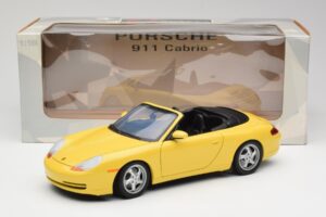 Porsche 911 996 Kabriolett Speed Kollane UT Models 1:18 27906 Metall - pilt 8/8