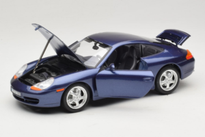 Porsche 911 996 Carrera Sinine Bburago 1:18 WAP02100897 Metall - pilt 2/8