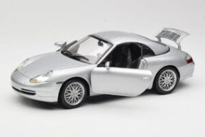 Porsche 911 996 Carrera Kabriolett Hõbedane Hot Wheels 1:18 213595 Metall - pilt 2/8