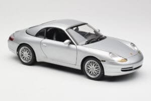 Porsche 911 996 Carrera Kabriolett Hõbedane Hot Wheels 1:18 213595 Metall - pilt 6/8