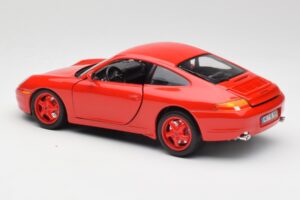 Porsche 911 996 Carrera Punane Piiratud Väljaanne Bburago 1:18 3385-M1 Metall - pilt 7/8