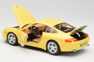 Porsche 911 996 Carrera Kollane Bburago 1:18 30085-M1 Metall - pilt 5/8