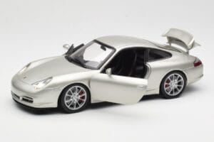 Porsche 911 996 GT3 Hõbedane Hot Wheels 1:18 C2590 Metall - pilt 2/8