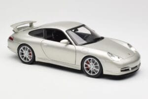 Porsche 911 996 GT3 Hõbedane Hot Wheels 1:18 C2590 Metall - pilt 6/8