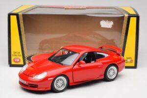 Porsche 911 996 GT3 Strasse Punane Bburago 1:18 30395 Metall - pilt 8/8