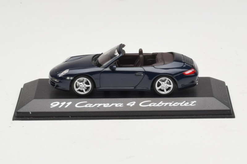Porsche 911 997 Carrera 4 Kabriolett Tumesinine Minichamps 1:43 WAP02015216-P1 Metall
