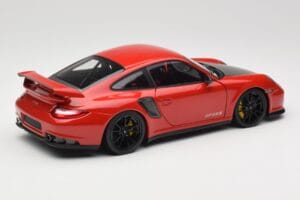 Porsche 911 997 GT2 RS Punane Mustade Velgedega Minichamps 1:18 100069407 Metall - pilt 3/8