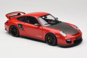 Porsche 911 997 GT2 RS Punane Mustade Velgedega Minichamps 1:18 100069407 Metall - pilt 6/8