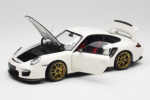 Porsche 911 997 GT2 RS Valge & Kuldne Veljed Minichamps 1:18 100069406 Metall - pilt 2/8