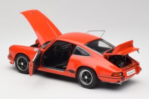 Porsche 911 Carrera RS 2.7 Oranž & Mustad Triibud AUTOart 1:18 78054 Metall - pilt 5/8