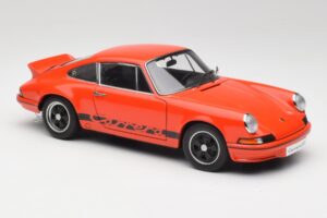Porsche 911 Carrera RS 2.7 Oranž & Mustad Triibud AUTOart 1:18 78054 Metall - pilt 6/8