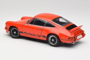 Porsche 911 Carrera RS 2.7 Oranž & Mustad Triibud AUTOart 1:18 78054 Metall - pilt 7/8
