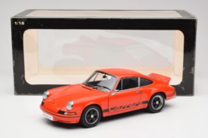 Porsche 911 Carrera RS 2.7 Oranž & Mustad Triibud AUTOart 1:18 78054 Metall - pilt 8/8