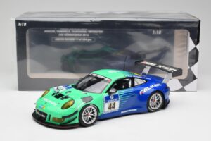 Porsche 911 GT3 R #44 Falken Motorsport W. Henzler / P. Dumbreck NBR 2016 Minichamps 1:18 155166044 Metall - pilt 6/6